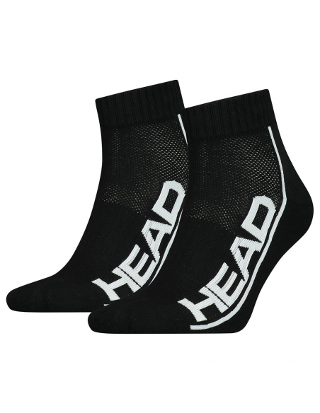 CALCETINES HEAD 2P PERFORMANCE QUARTER BLACK