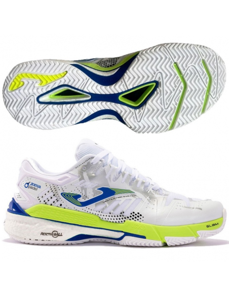Zapatillas de Padel Joma Slam Men 24 White Lemon Fluor Royal