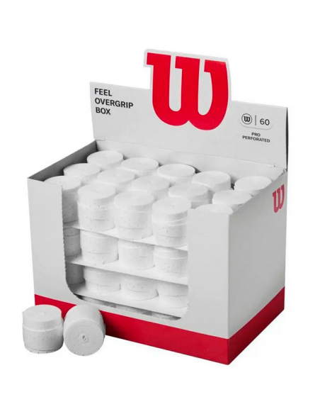 TAMBOR 60 Overgrip de padel WILSON PERFORADOS BLANCOS