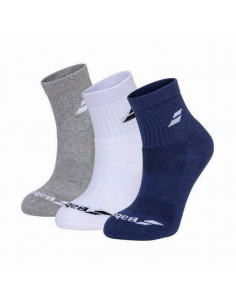 Calcetín Babolat Pack 3 GRIS/BLANCO/AZUL