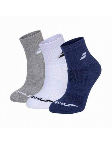 Calcetín Babolat Pack 3 GRIS/BLANCO/AZUL