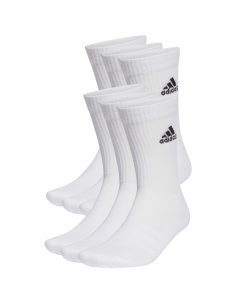 Calcetín Adidas Blanco Negro 6p