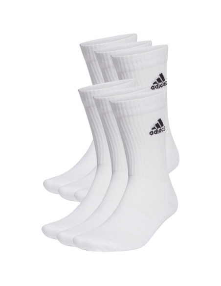 Calcetín Adidas Blanco Negro 6p