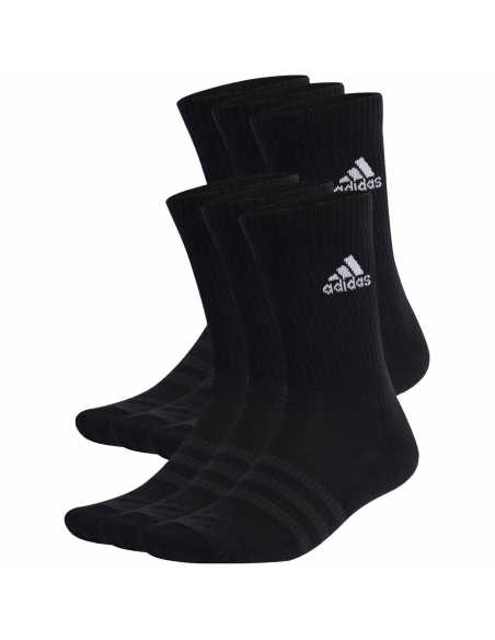 Calcetín Adidas Negro Blanco 6P