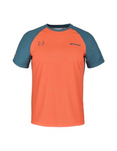 Camiseta Babolat Crew Neck Tee Lebron Naranja Negro