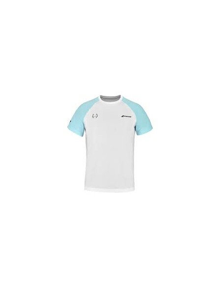 Camiseta Babolat Crew Neck Lebron Azul Claro Blanco