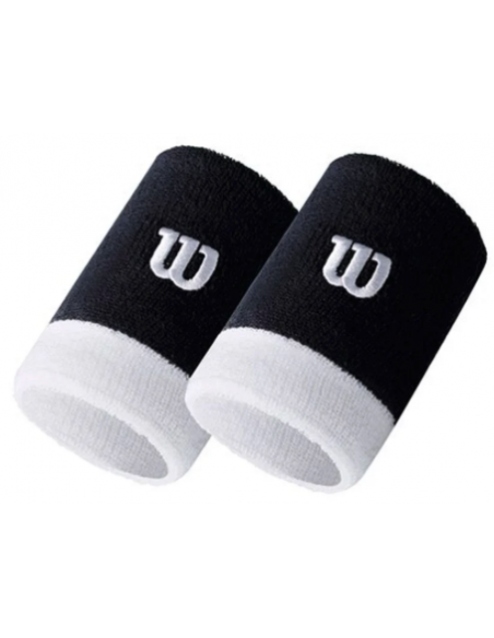 Muñequera Wilson Wristband Extradoble Negro