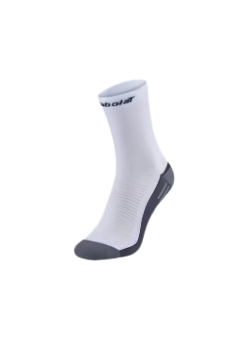 Calcetín Babolat Media Caña Blanco - Negro 2025 T-39/42
