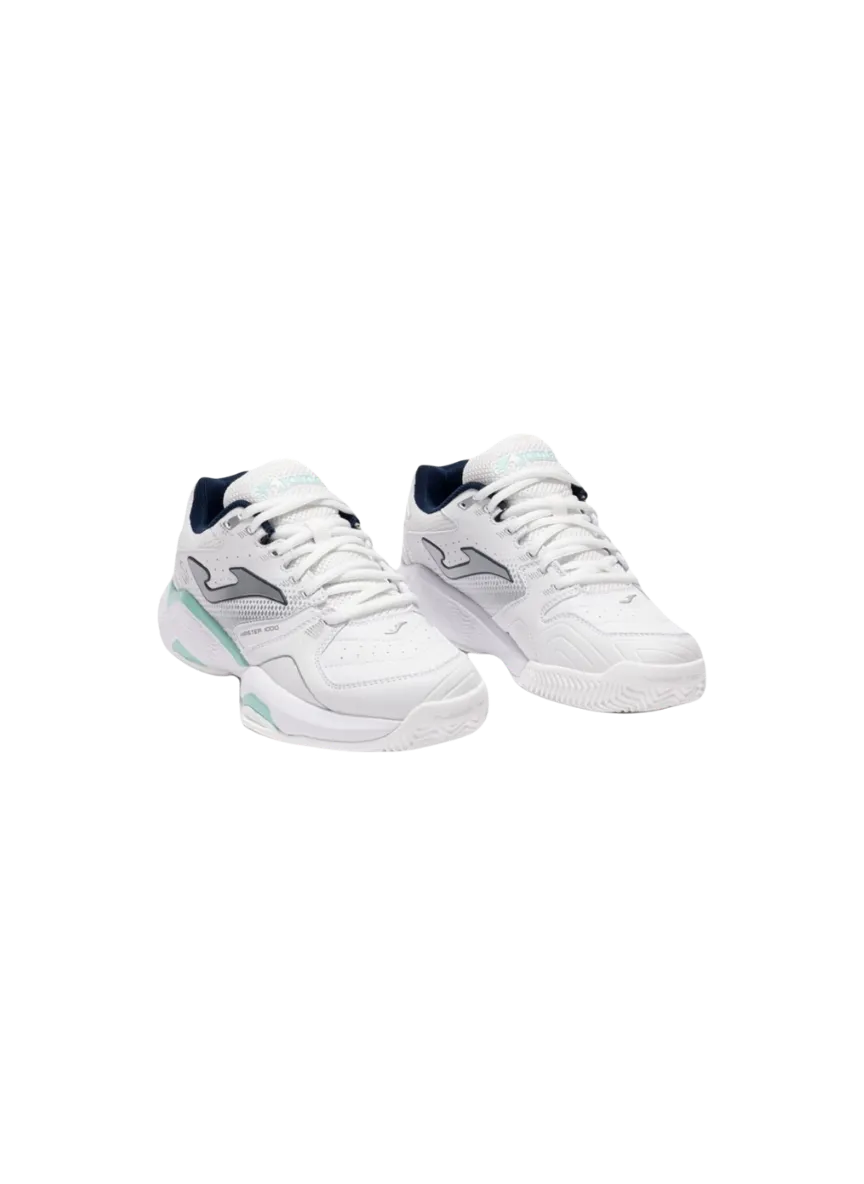 Zapatillas JOMA Master 1000 Lady 2542 White Turquoise - Imagen 2